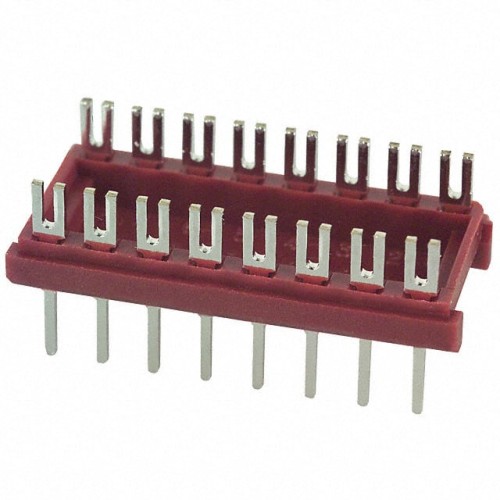 CONN HDR DIP FORK 16POS TIN