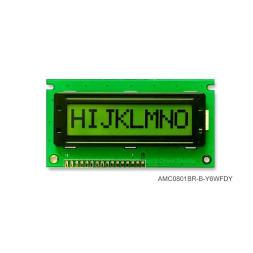 LCD COB CHAR 8X1 Y/G TRANSF