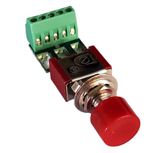 6 MM DEBOUNCE PB SW SCRW RED