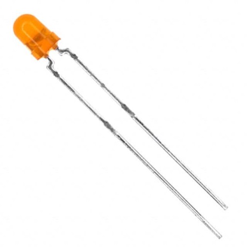 LED ORANGE DIFFUSED 3MM T/H