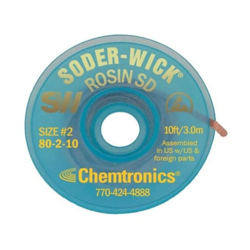 DESOLDER BRAID ROSIN 0.06" 10'