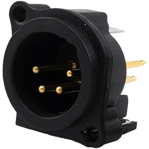 E SERIES, 4 PIN XLR, MALE, VERTI