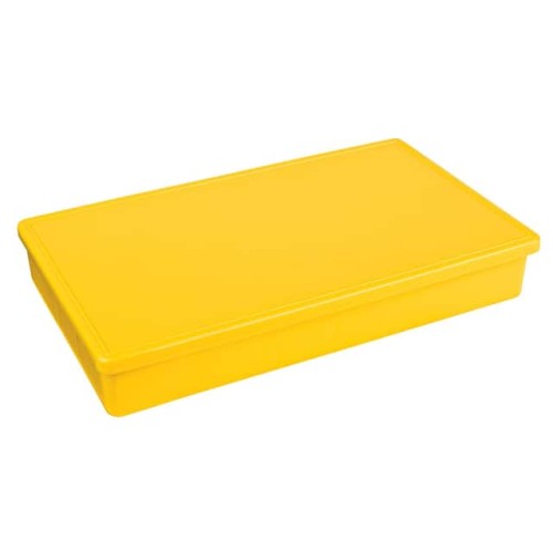 BOX PLAS YLW 10.500"L X 6.188"W