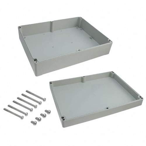 BOX ABS GRAY 11.811"L X 9.055"W