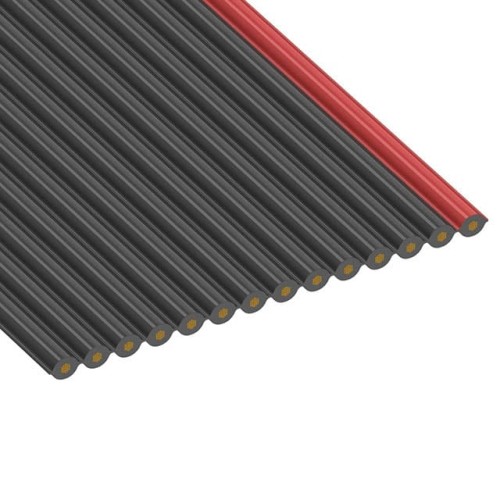 CBL RIBN 14COND 0.05 BLACK 25'