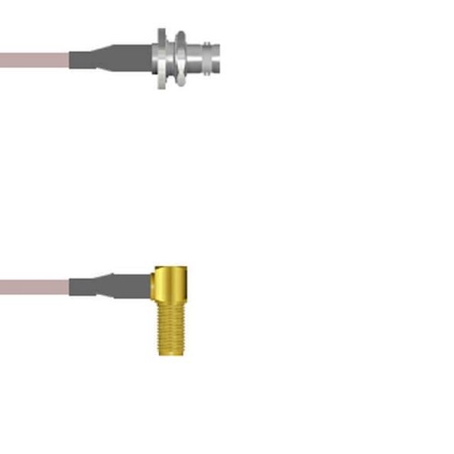 CBL ASSY BNC-SMA JACK RG142 12"