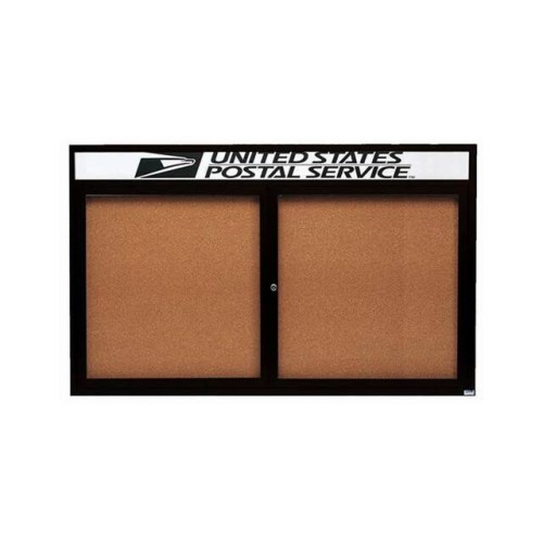 2 DOOR ALUMINUM FRAMED BULLETIN