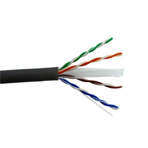 CAT6 UTP 24AWG CABLE 1000' BLACK