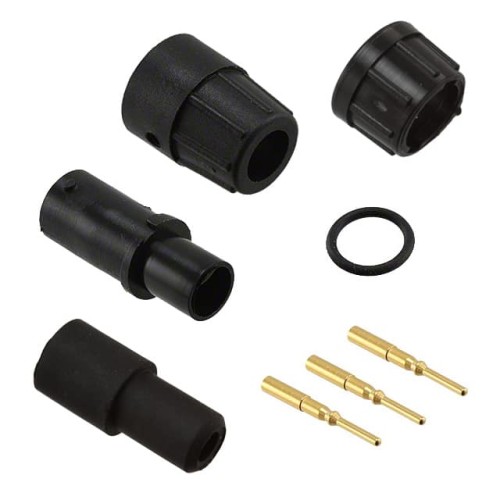CONN PLUG MALE 3POS GOLD CRIMP