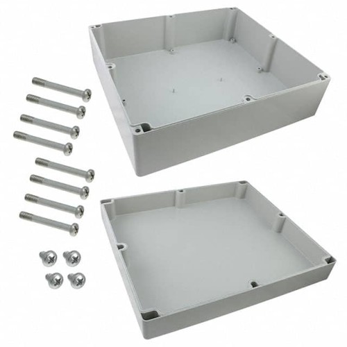 BOX ABS GRAY 15.748"L X 14.173"W