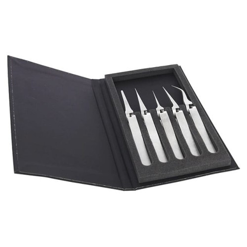 KIT OF 5 REVERSE ACTION TWEEZERS
