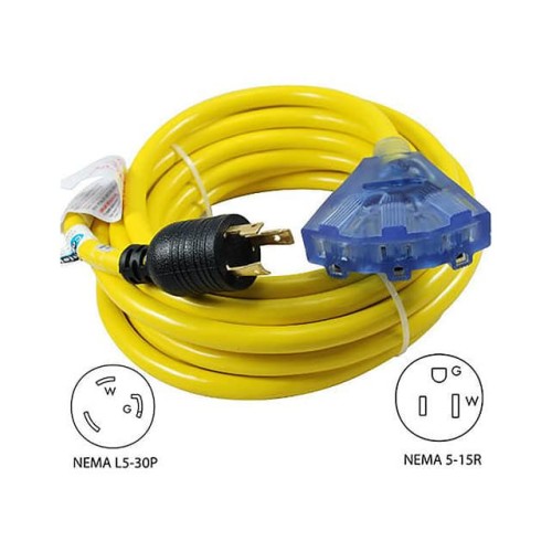 CORD 10AWG NEMAL5-30P- 5-15R 25'
