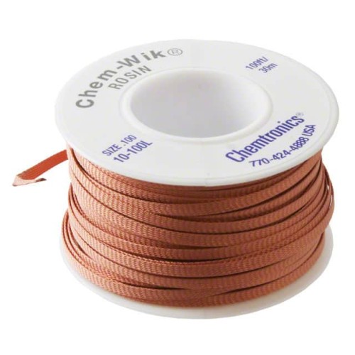 DESOLDER BRAID ROSIN 0.1" 100'