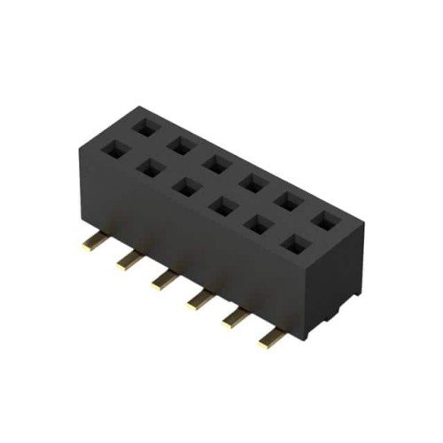 12POS, 2MM PITCH SOCKET, DIL, SM