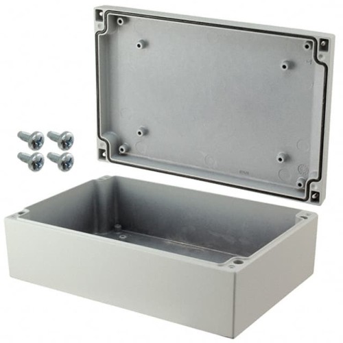 BOX ALUM GRAY 9.449"L X 6.299"W
