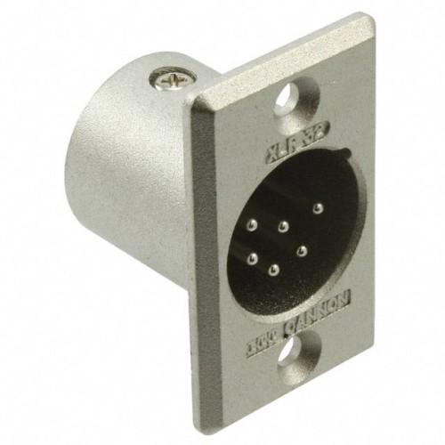 CONN RCPT MALE XLR 6P SOLDER CUP