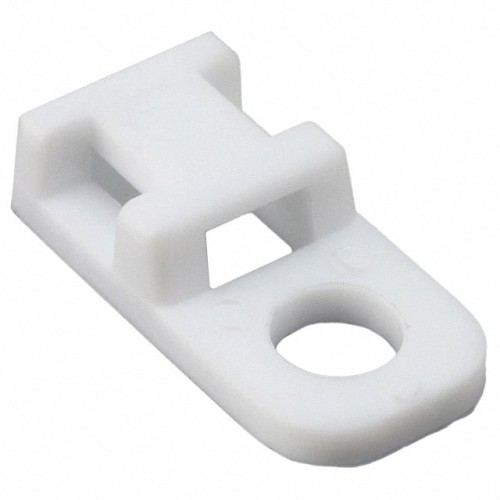 CABLE TIE HLDR SGL SCREW #10 WHT
