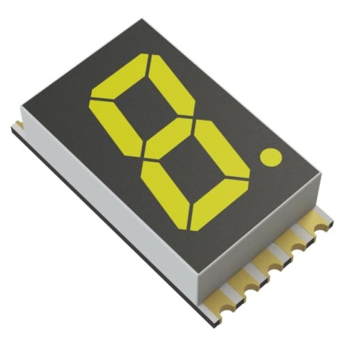 DISPLAY 7-SEG 0.4" SGL YLW 10SMD