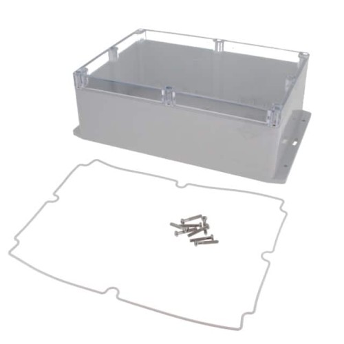 BOX PLAS GRAY 10.430"L X 7.280"W