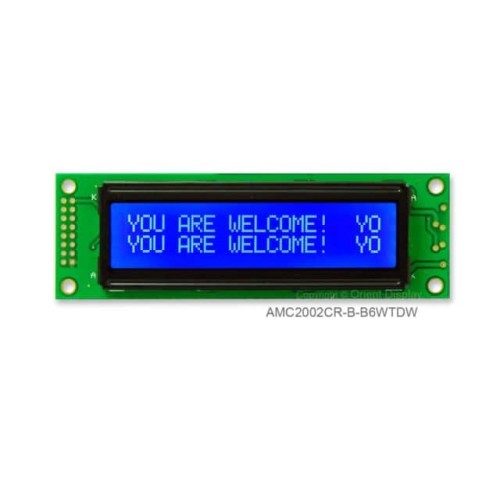 LCD COB CHAR 20X2 BLUE TRANSM