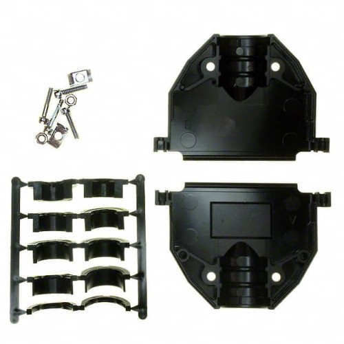 CONN BACKSHELL 37POS 180DEG BLK