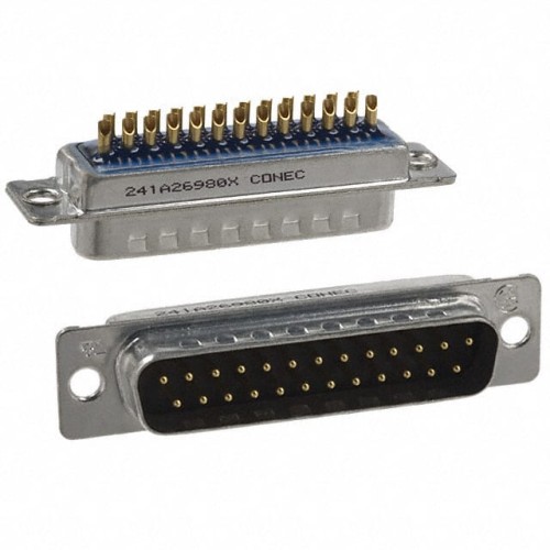 CONN D-SUB PLUG 25POS SLDR CUP