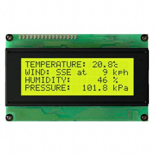 LCD MOD 80DIG 20X4 TRANS YLW/GRN