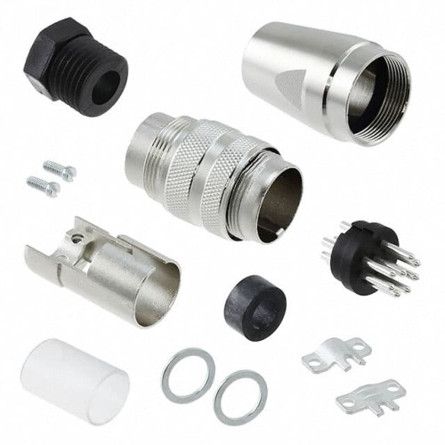 CONN PLUG MALE 8P SILV SLDR CUP