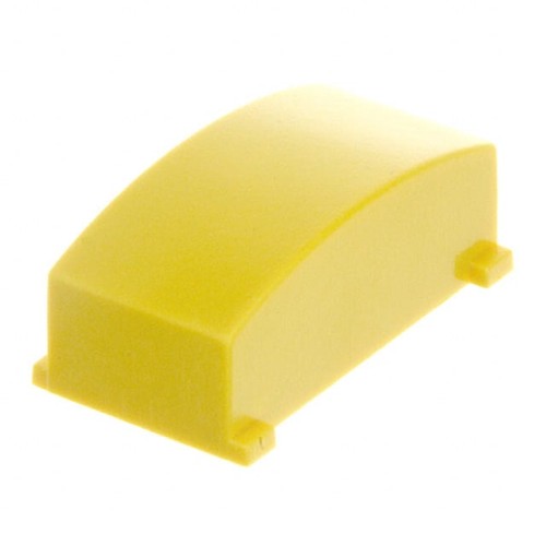 CAP PUSHBUTTON RECT YELLOW