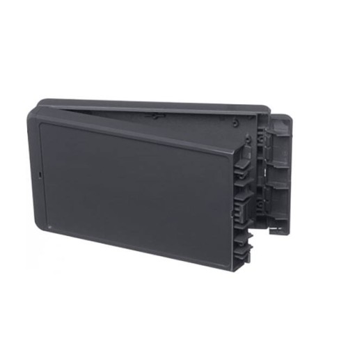 BOX PLAS GRAY 9.094"L X 4.921"W
