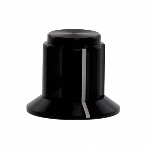 KNOB SMOOTH W/SKIRT 0.250" METAL
