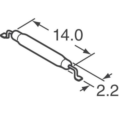 SWITCH REED SPST NO RND BENT SMD