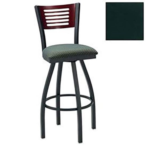 SWIVEL BAR STOOL, CH 5 SLAT-BACK