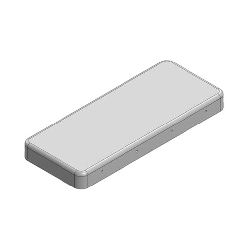 RF SHLD COVER 0.685"X1.657" SNAP