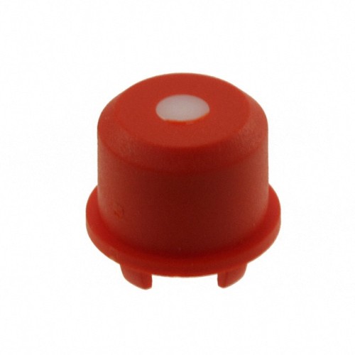 CAP TACT RND RED/FROSTD WHT LENS
