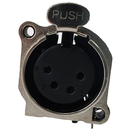 B SERIES, 4 PIN XLR, FEMALE, HOR