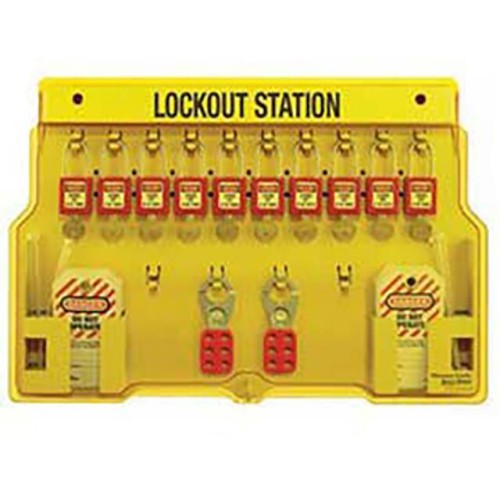 SAFETY 10-LOCK PADLOCK STATION,