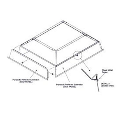 PARABOLIC REFLECTOR EXTENSION FO