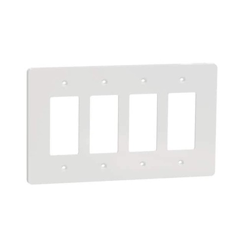 4 GANG MID+ WALL PLATE WH