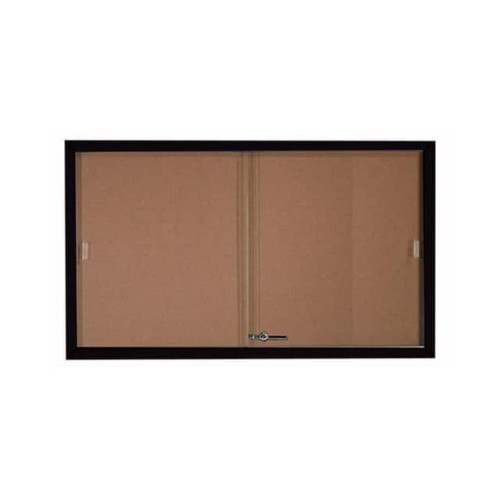2 DOOR ALUMINUM FRAMED BULLETIN