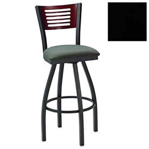 SWIVEL BAR STOOL, 5 SLAT-BACK