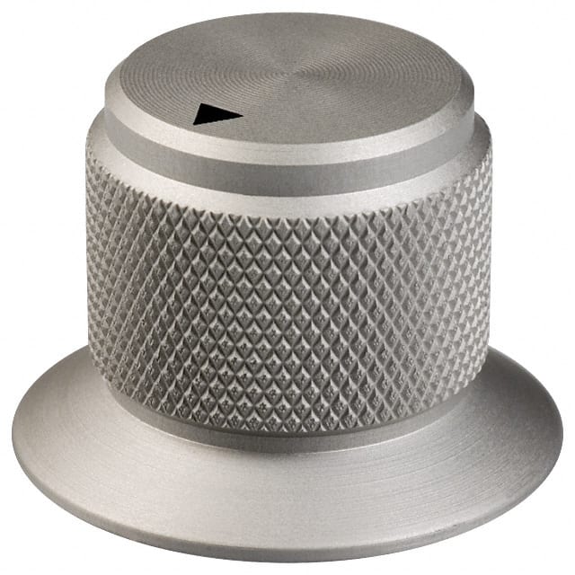 KNOB KNURLED W/SKRT 0.236" METAL