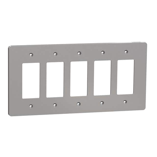 5 GANG MID+ WALL PLATE GY