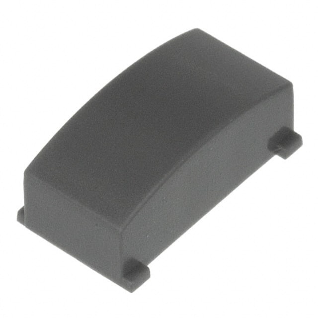 CAP PUSHBUTTON RECT TELE GRAY